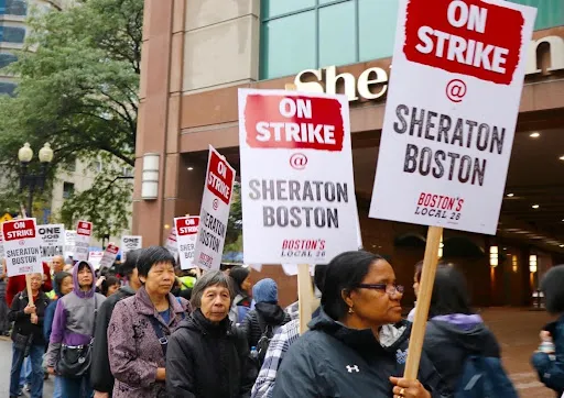 During the 2018 national Marriott strike in 8 cities, workers won a process to bargain about new technology.